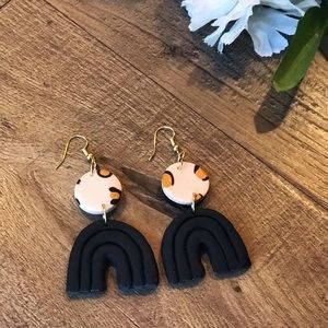 Black Arch Earrings